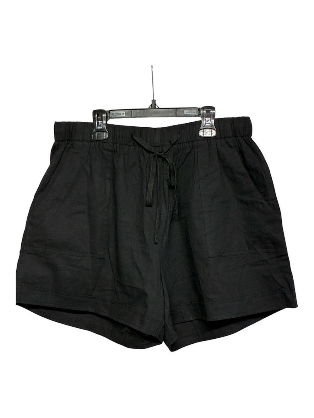 Women’s Black Pull On Lounge Shorts XL Double Stitch Casual Relaxed Fit